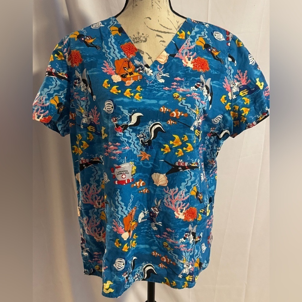 Warner Brothers scrub top